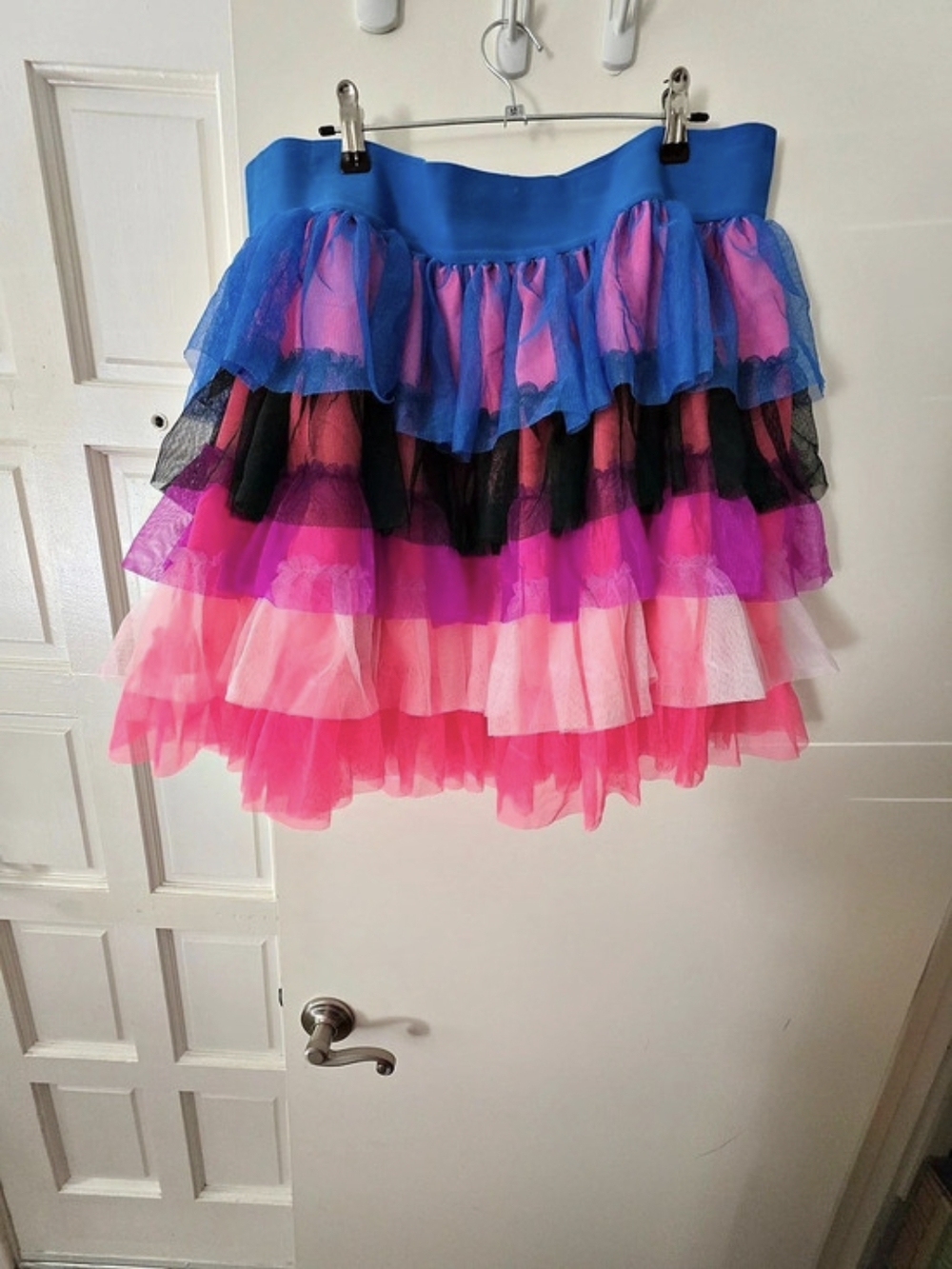 takepride Layered Color Block Skirt in Pink & Blue Size XXL Like New